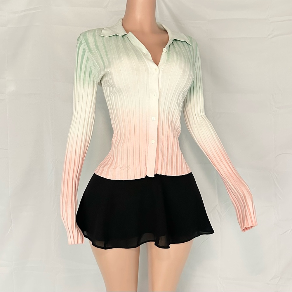 Gradient Button-Up Long Sleeves Cardigan - image 2